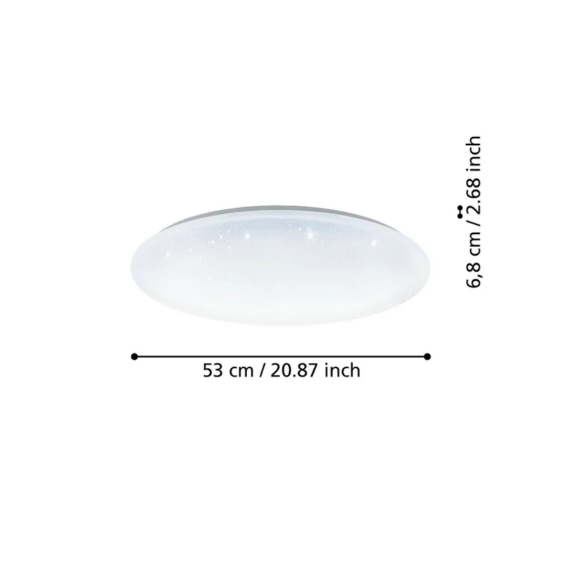 plafondlamp Totari-Z, Ø56cm, 32W, kristaleffect de EGLO connect en Blanc – photo produit 4 sur 5