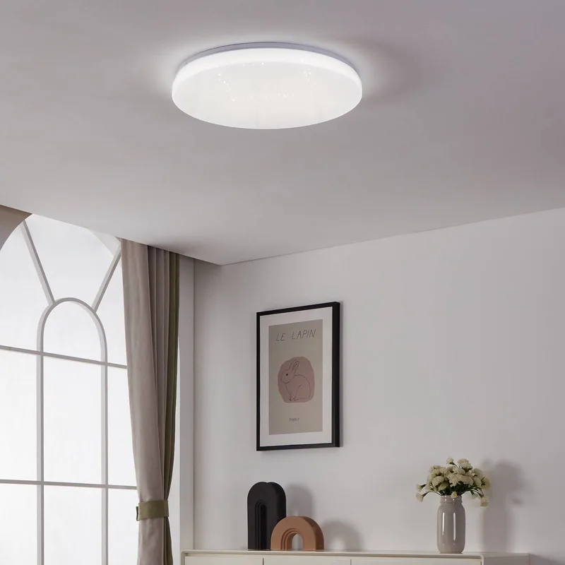 plafondlamp Totari-Z, Ø56cm, 32W, kristaleffect de EGLO connect en Blanc – photo produit 2 sur 5
