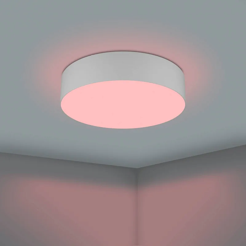 Romao-Z LED plafondlamp, Ø57cm, grijs de EGLO connect en Gris, Blanc – photo produit 5 sur 5