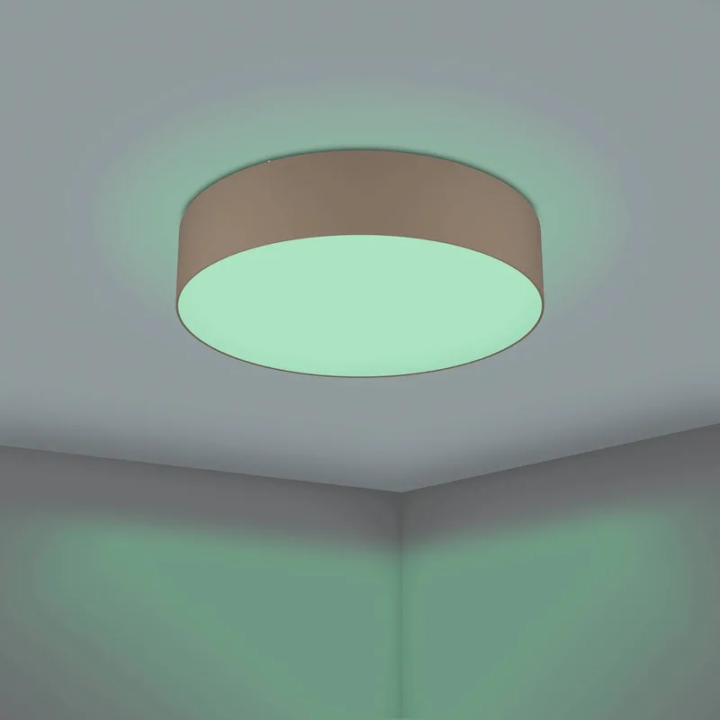Romao-Z LED plafondlamp, Ø57cm, taupe by EGLO connect in Taupe, White – product photo 5 of 5