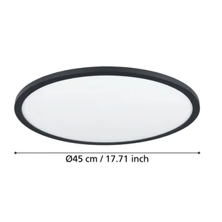 Sarsina-Z plafondlamp zwart Ø45cm by EGLO connect in Black, White – product photo 4 of 5