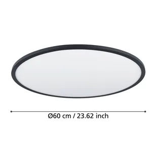 Sarsina-Z plafondlamp zwart Ø60cm de EGLO connect en Noir, Blanc – photo produit 4 sur 5