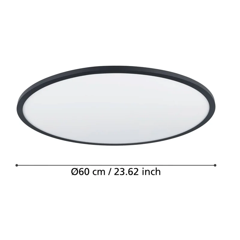 Sarsina-Z plafondlamp zwart Ø60cm de EGLO connect en Noir, Blanc – photo produit 4 sur 5
