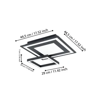 Savatarila-Z LED plafondlamp by EGLO connect in Black – product photo 4 of 5