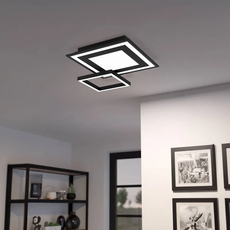 Savatarila-Z LED plafondlamp by EGLO connect in Black – product photo 2 of 5