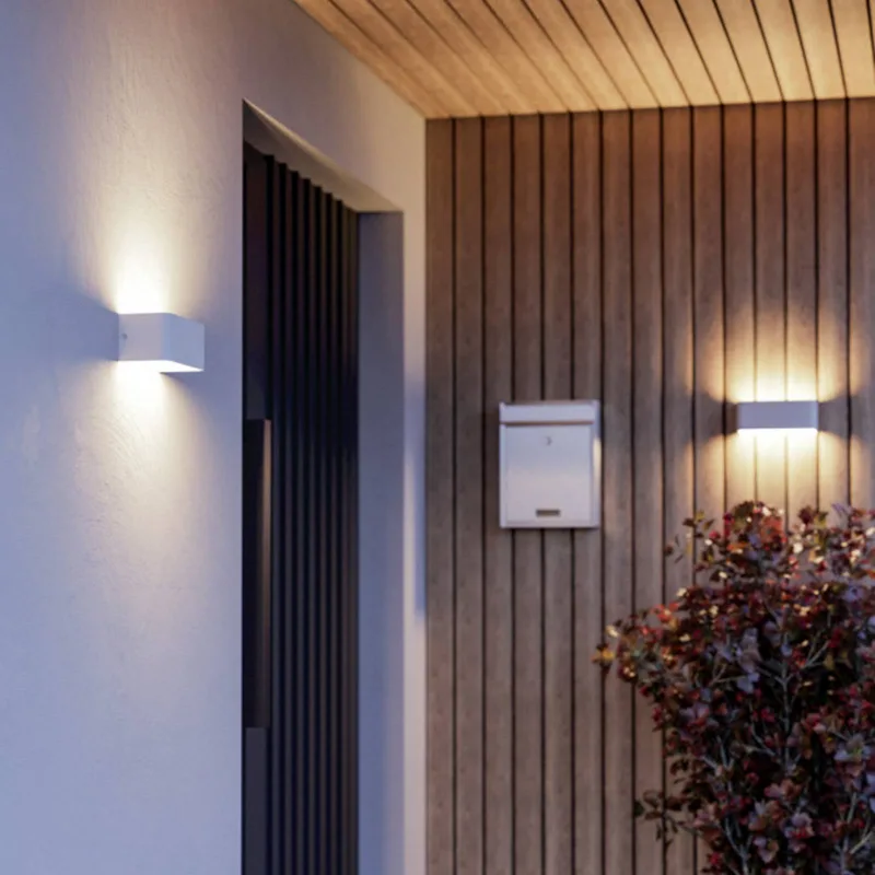 Smart LED buiten wandlamp SANIA-Z, IP55 van EGLO connect in Wit – productfoto 3 van 5