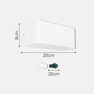 Smart LED buiten wandlamp SANIA-Z, IP55 van EGLO connect in Wit – productfoto 4 van 5
