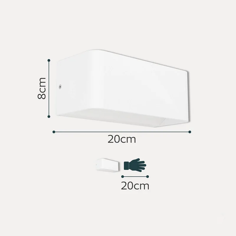Smart LED buiten wandlamp SANIA-Z, IP55 van EGLO connect in Wit – productfoto 4 van 5
