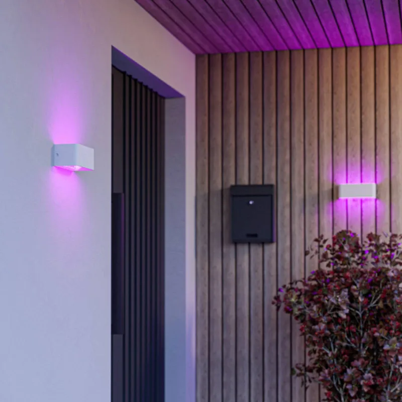 Smart LED buiten wandlamp SANIA-Z, IP55 van EGLO connect in Wit – productfoto 5 van 5