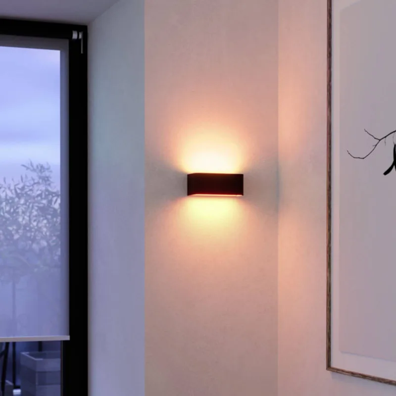 Smart LED buiten wandlamp SANIA-Z, zwart, IP55 van EGLO connect in Zwart, Wit – productfoto 5 van 5