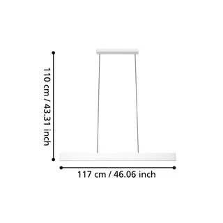 Smart LED hanglamp Andreas-Z, staal by EGLO connect in Grey – product photo 3 of 5