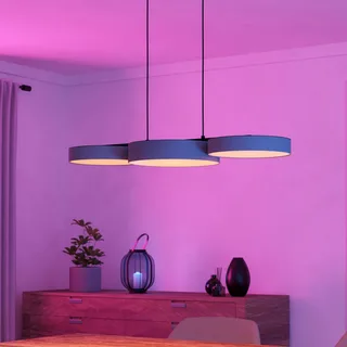 Smart LED hanglamp Barbano-Z, grijs de EGLO connect en Gris, Blanc – photo produit 3 sur 5