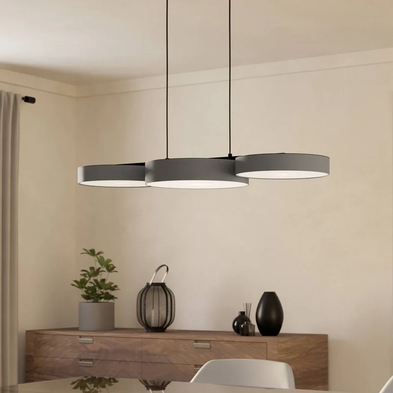Smart LED hanglamp Barbano-Z, grijs de EGLO connect en Gris, Blanc – photo produit 1 sur 5