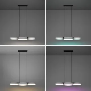 Smart LED hanglamp Barbano-Z, grijs de EGLO connect en Gris, Blanc – photo produit 5 sur 5