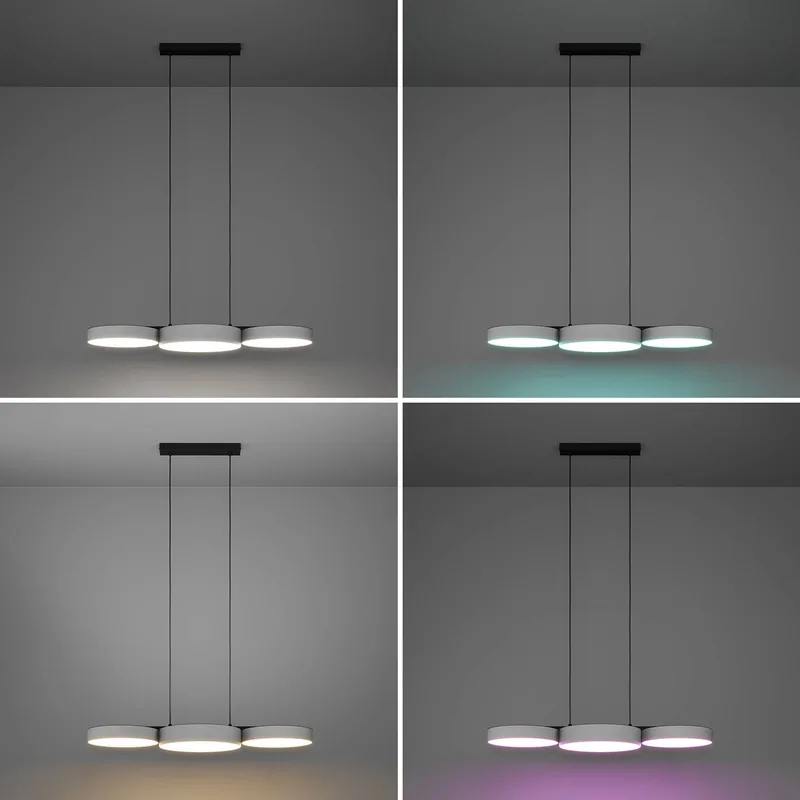 Smart LED hanglamp Barbano-Z, grijs de EGLO connect en Gris, Blanc – photo produit 5 sur 5