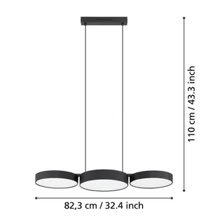 Smart LED hanglamp Barbano-Z, zwart de EGLO connect en Noir, Blanc – photo produit 4 sur 5