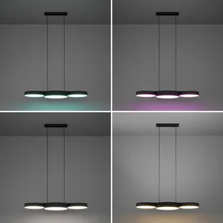 Smart LED hanglamp Barbano-Z, zwart de EGLO connect en Noir, Blanc – photo produit 5 sur 5