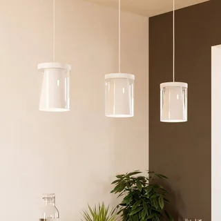 Smart LED hanglamp Chiusello-Z, wit, metaal de EGLO connect en Helder, Blanc – photo produit 1 sur 5