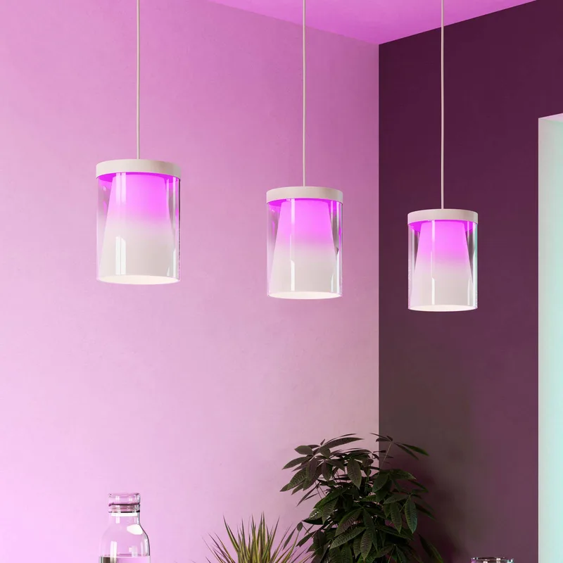 Smart LED hanglamp Chiusello-Z, wit, metaal de EGLO connect en Helder, Blanc – photo produit 2 sur 5