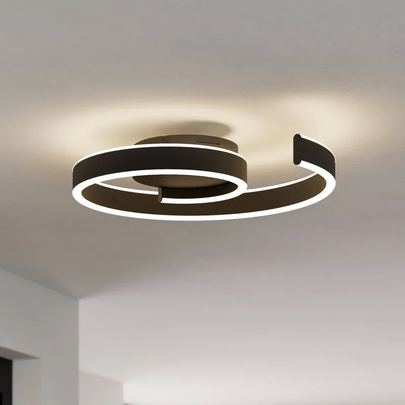 Smart LED plafondlamp Andabaia-Z, zwart de EGLO connect en Noir, Blanc – photo produit 1 sur 3