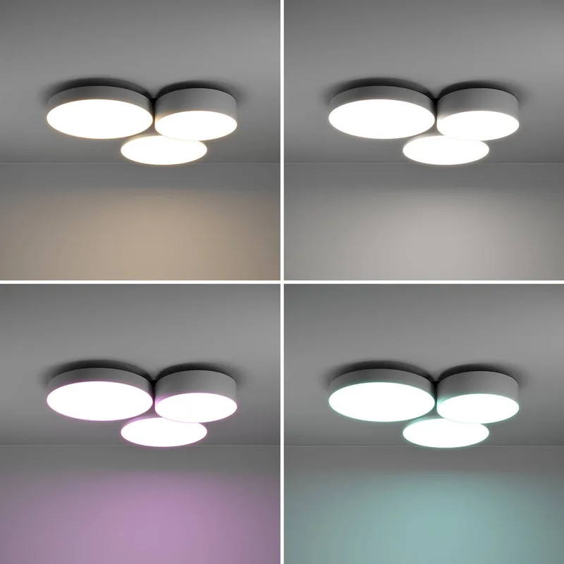 Smart LED plafondlamp Barbano-Z, grijs by EGLO connect in Grey, White – product photo 4 of 5
