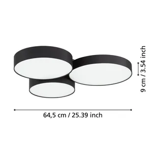Eglo Plafonnier Et Applique Murale Barbano-z de EGLO connect en Noir, Blanc – photo produit 4 sur 5