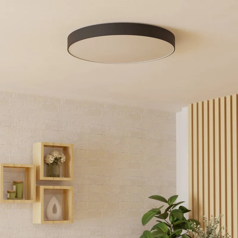 Smart LED plafondlamp Gallizzi-Z, zwart, Ø69cm fra EGLO connect i Sort, Hvid – produktbillede 3 af 5