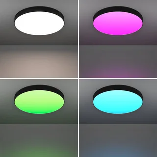 Smart LED plafondlamp Gallizzi-Z, zwart, Ø69cm fra EGLO connect i Sort, Hvid – produktbillede 4 af 5