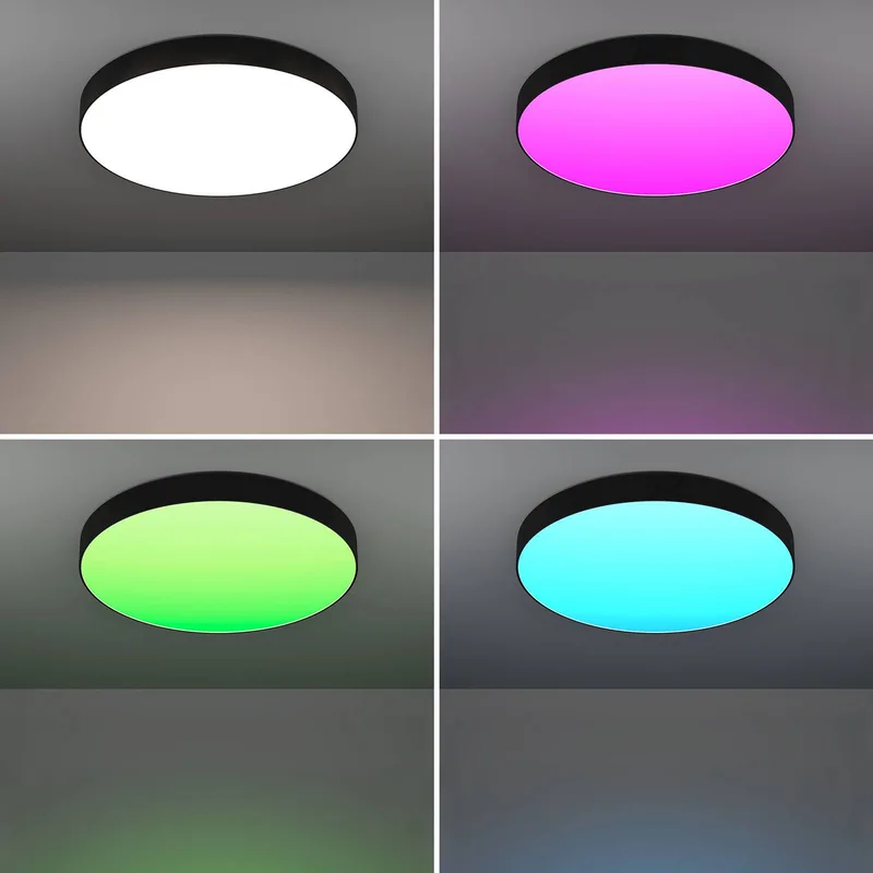 Smart LED plafondlamp Gallizzi-Z, zwart, Ø69cm fra EGLO connect i Sort, Hvid – produktbillede 4 af 5