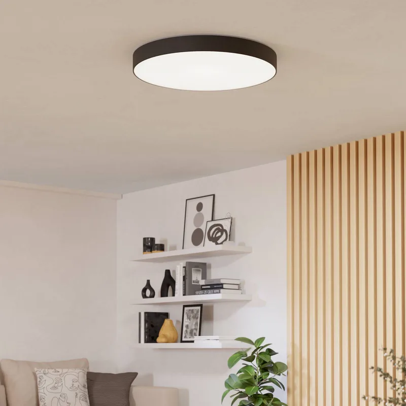 Smart LED plafondlamp Gallizzi-Z, zwart, Ø69cm fra EGLO connect i Sort, Hvid – produktbillede 2 af 5