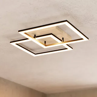 Smart LED plafondlamp Lomaltas-Z, 77 cm, 4400 lm von EGLO connect in Schwarz, Licht hout, Weiß – Produktfoto 1 von 5