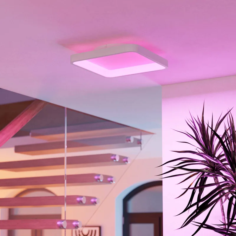 Smart-LED plafondlamp Loretello-Z, hoekig de EGLO connect en Blanc – photo produit 3 sur 5