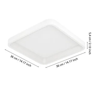 Smart-LED plafondlamp Loretello-Z, hoekig de EGLO connect en Blanc – photo produit 4 sur 5