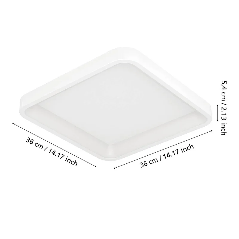 Smart-LED plafondlamp Loretello-Z, hoekig de EGLO connect en Blanc – photo produit 4 sur 5
