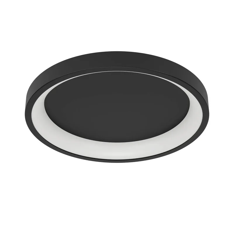 Smart-LED plafondlamp Loretello-Z, rond, zwart fra EGLO connect i Sort, Hvid – produktbillede