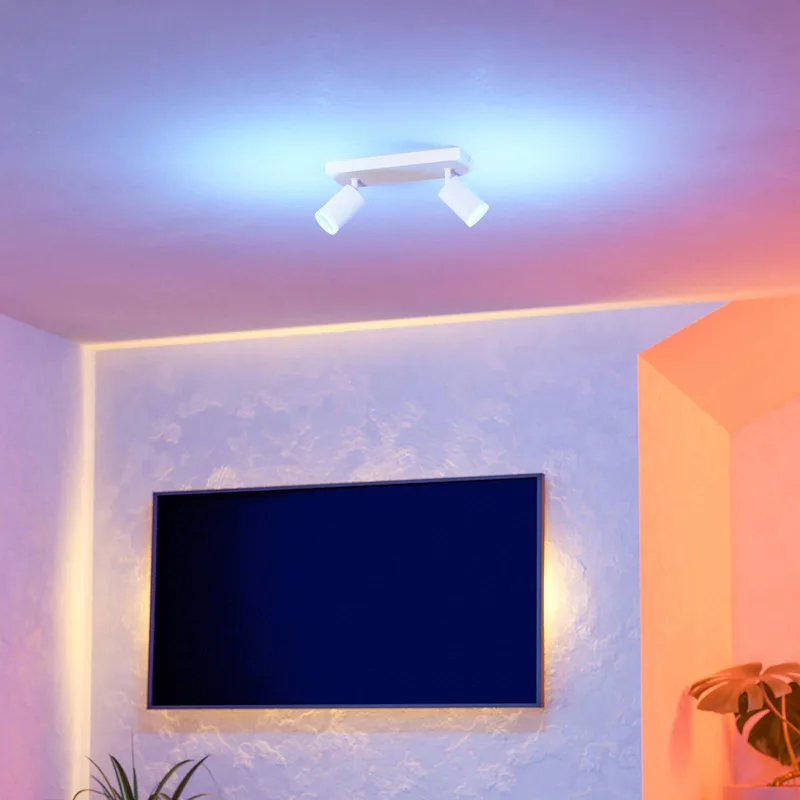 Smart LED-spot Melitello-Z, 2-lamps de EGLO connect en Blanc – photo produit 2 sur 4