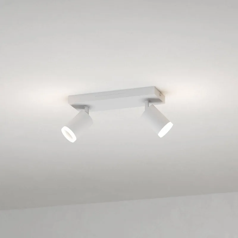 Smart LED-spot Melitello-Z, 2-lamps de EGLO connect en Blanc – photo produit 3 sur 4