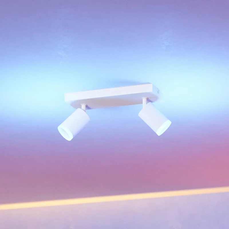 Smart LED-spot Melitello-Z, 2-lamps de EGLO connect en Blanc – photo produit 1 sur 4