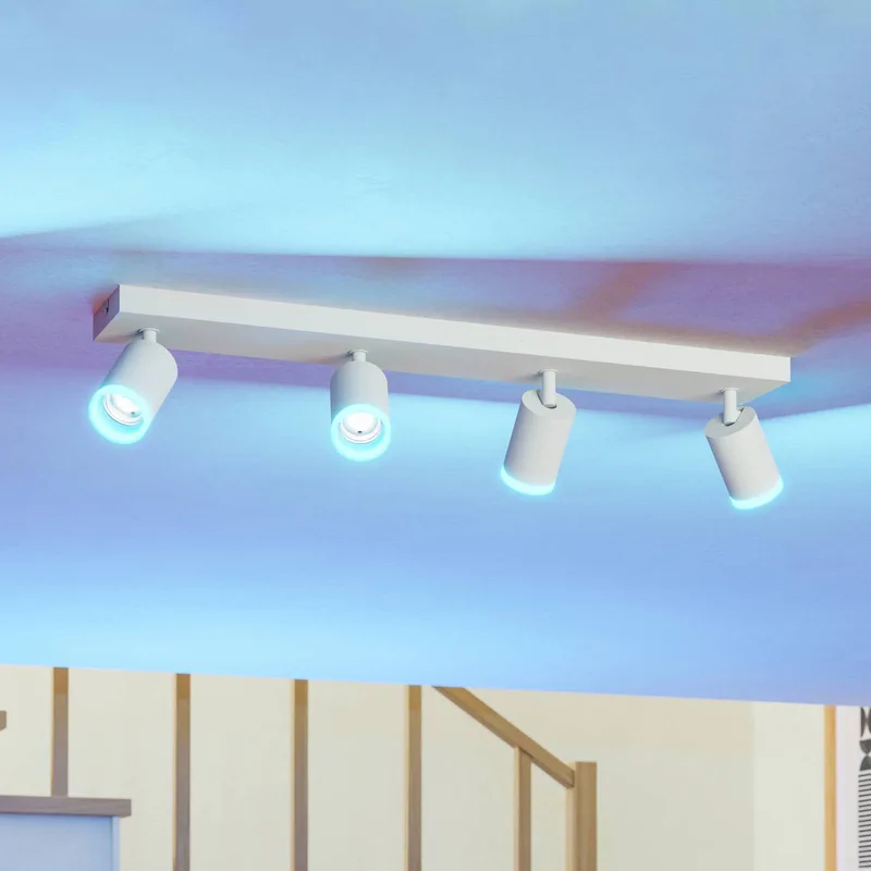 Smart LED-spot Melitello-Z, 4-lamps van EGLO connect in Wit – productfoto 2 van 5
