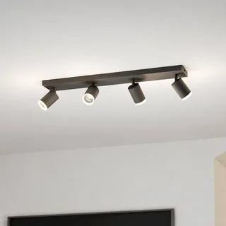 Smart LED-spot Melitello-Z, 4-lamps van EGLO connect in Zwart – productfoto 1 van 5
