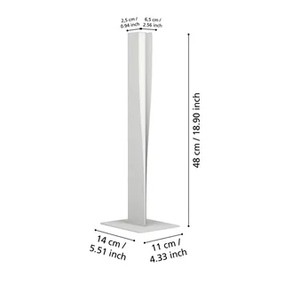Smart LED-tafellamp Bolognano-Z, grijs de EGLO connect en Gris, Blanc – photo produit 4 sur 5