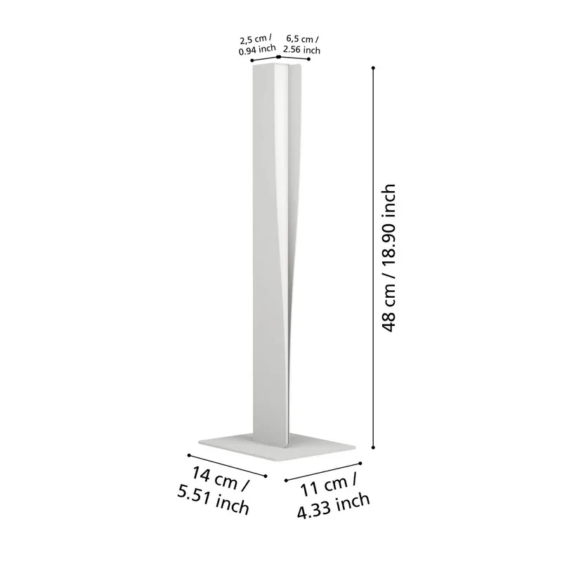 Smart LED-tafellamp Bolognano-Z, grijs de EGLO connect en Gris, Blanc – photo produit 4 sur 5