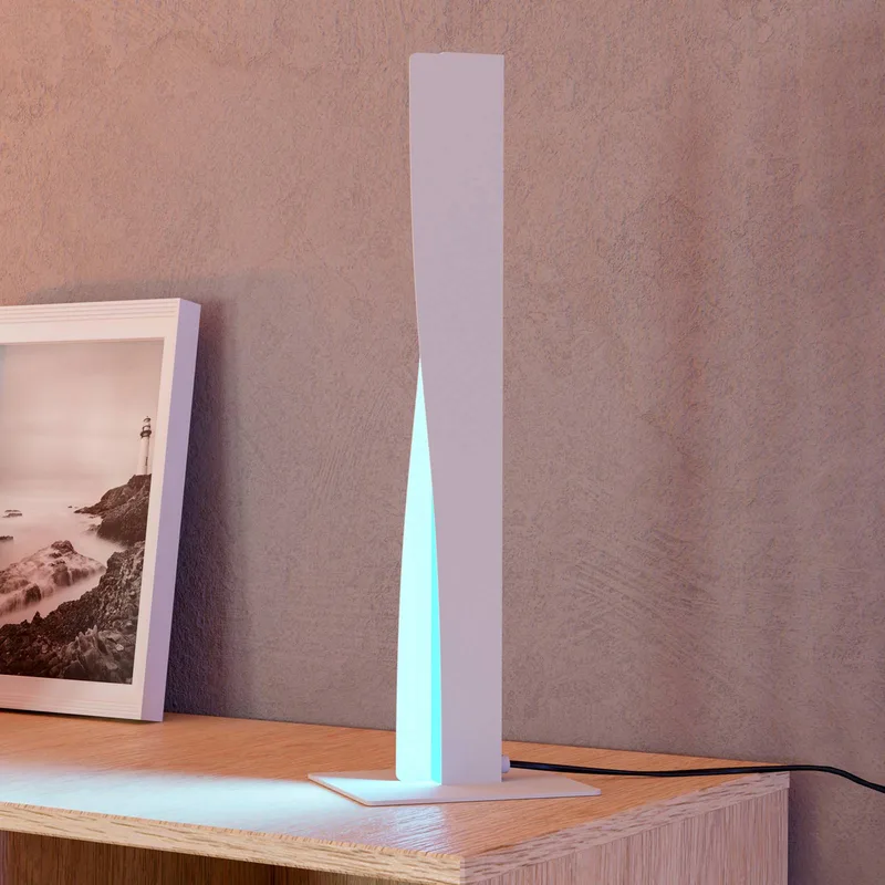 Smart LED-tafellamp Bolognano-Z, grijs de EGLO connect en Gris, Blanc – photo produit 3 sur 5