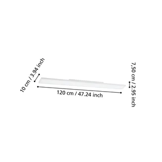 Turcona-Z LED plafondlamp 120x10cm de EGLO connect en Blanc – photo produit 4 sur 5