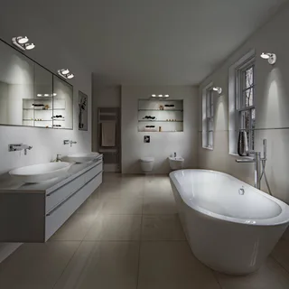 LEDVANCE SUN@Home Bathroom LED wandspot 1-lamp van LEDVANCE SMART+ in Geborsteld zilver – productfoto 3 van 3