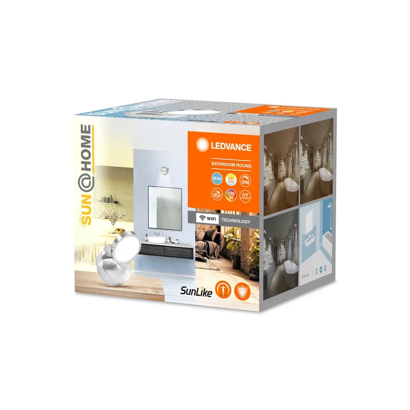 LEDVANCE SUN@Home Bathroom LED wandspot 1-lamp van LEDVANCE SMART+ in Geborsteld zilver – productfoto 2 van 3