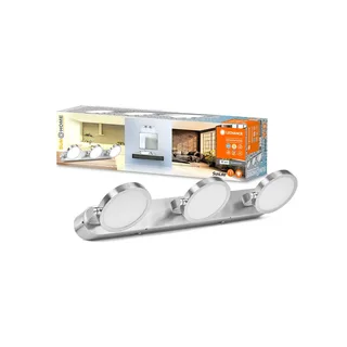 LEDVANCE SUN@Home Bathroom LED wandspot 3-lamps by LEDVANCE SMART+ in Geborsteld zilver – product photo 1 of 3