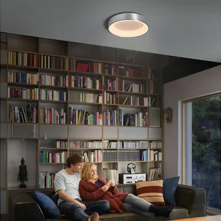 LEDVANCE SUN@Home Circulaire LED plafondlamp zilver van LEDVANCE SMART+ in Aluminium, Opaal – productfoto 4 van 4