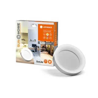LEDVANCE SUN@Home Circulaire LED plafondlamp zilver van LEDVANCE SMART+ in Aluminium, Opaal – productfoto 1 van 4