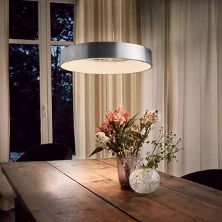 LEDVANCE SUN@Home Circular LED hanglamp, zilver, HCL van LEDVANCE SMART+ in Zilver geborsteld – productfoto 2 van 5